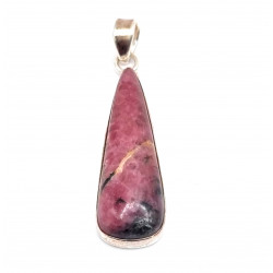 pendant rhodonite silver