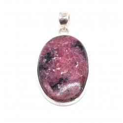pendant rhodonite silver