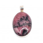 pendant rhodonite silver