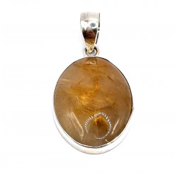 pendant rutilated quartz silver
