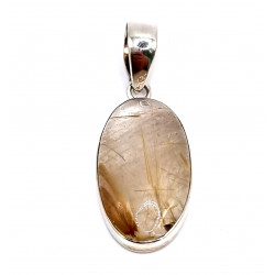 pendant rutilated quartz silver
