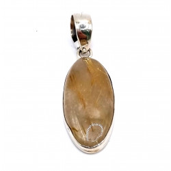pendant rutilated quartz silver