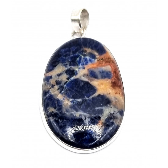 pendentif sodalite argent