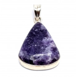 pendant lepidolite silver