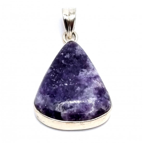 pendant lepidolite silver