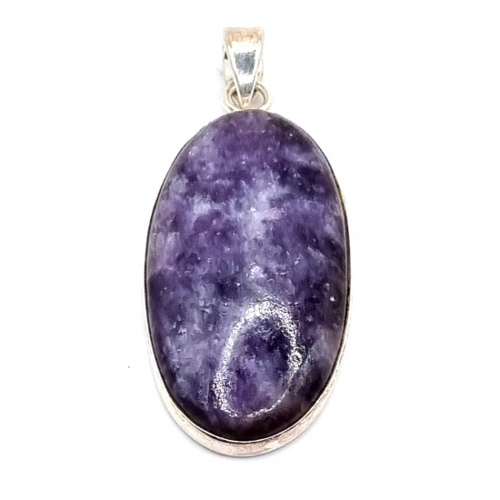 pendant lepidolite silver