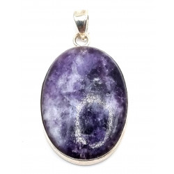 pendant lepidolite silver