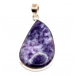pendant lepidolite silver