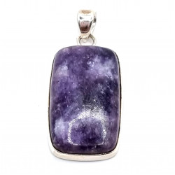 pendant lepidolite silver