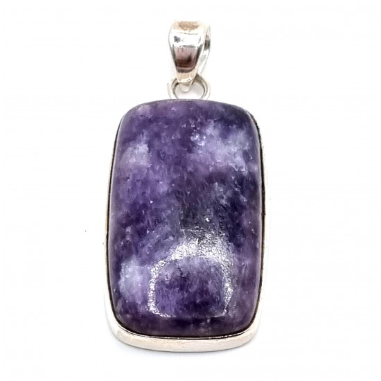 pendant lepidolite silver