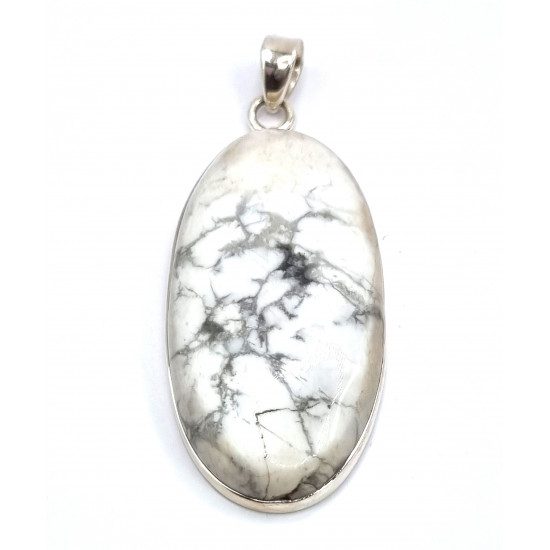 pendentif magnesite argent