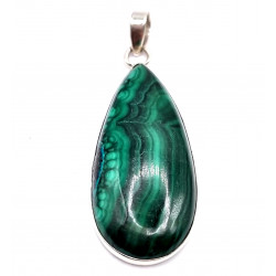 pendant malachite and chrysocolla silver