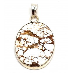 pendant howlite silver