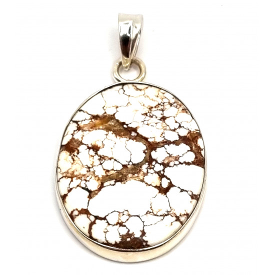 pendant howlite silver
