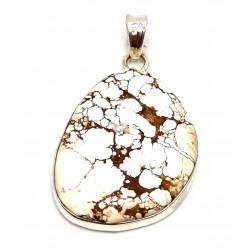 pendant howlite silver