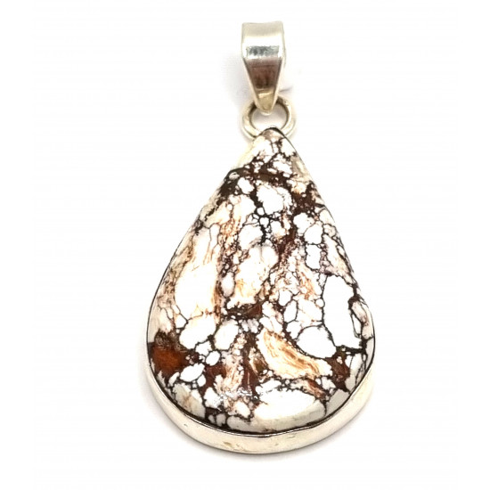 pendant howlite silver