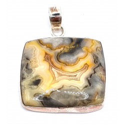 pendant crazy lace agate silver