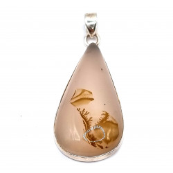 pendentif agate dendrite argent