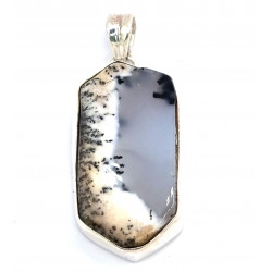 pendentif agate dendrite argent