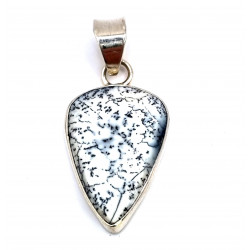 pendentif agate dendrite argent