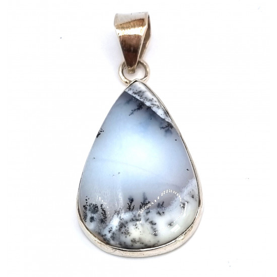 pendentif agate dendrite argent