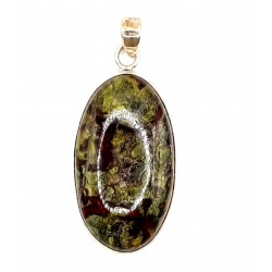 pendentif jaspe sang de dragon argent