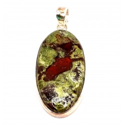 pendentif jaspe sang de dragon argent