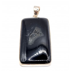 pendant druzy agate silver