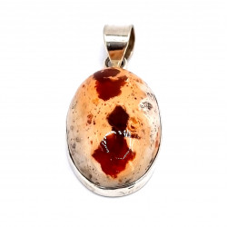 pendentif opale de feu argent