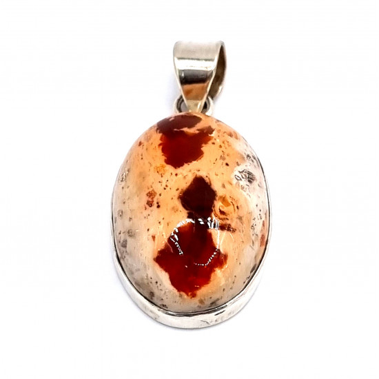 pendentif opale de feu argent