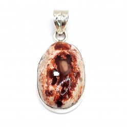 pendentif opale de feu argent