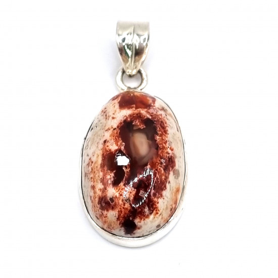 pendentif opale de feu argent