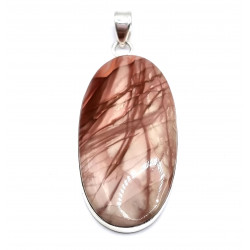 pendentif jaspe paysage argent