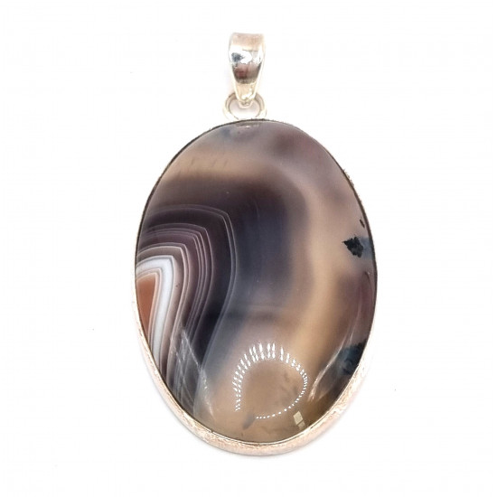 pendentif agate argent