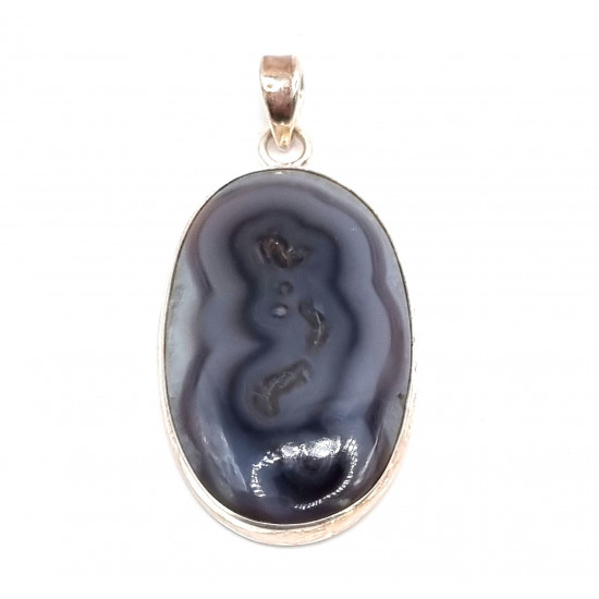 pendentif agate argent