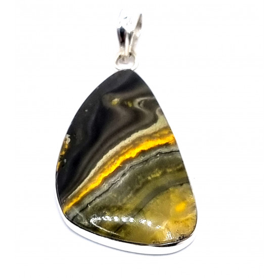 pendant bumblebee jasper silver