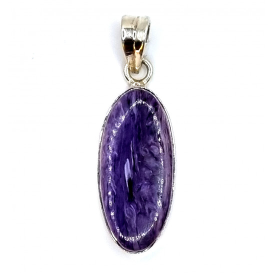 pendentif charoite argent