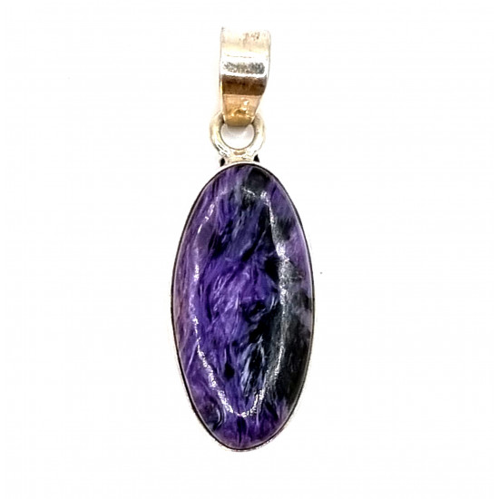 pendentif charoite argent