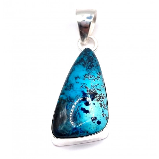 pendant chrysocolla silver