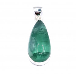 pendant green fluorite silver
