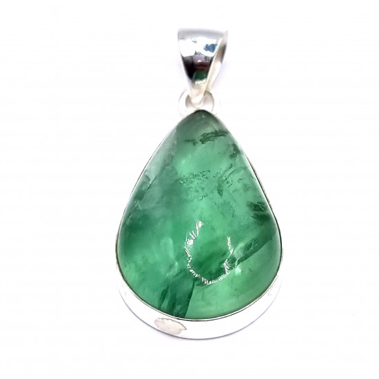 pendant green fluorite silver