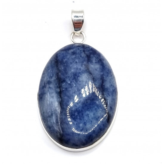 pendentif aventurine bleu argent