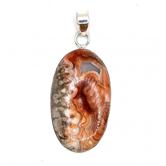 pendant agate botswana silver