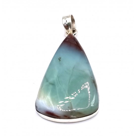 pendant boulder chrysoprase silver