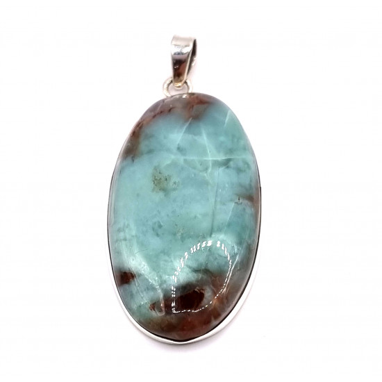 pendant boulder chrysoprase silver