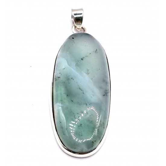 pendant boulder chrysoprase silver