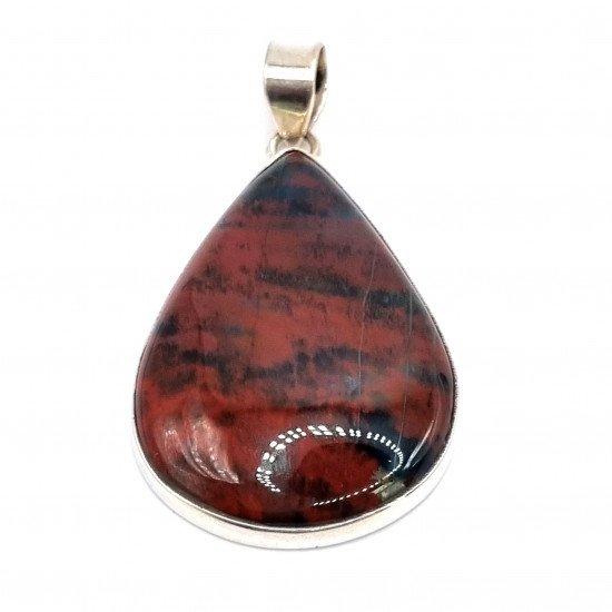 pendant bloodstone silver