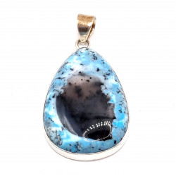 pendentif agate dendrite argent