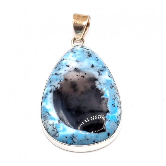 pendant dendrite agate silver