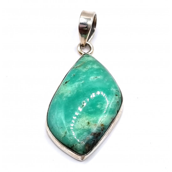 pendant chrysoprase silver